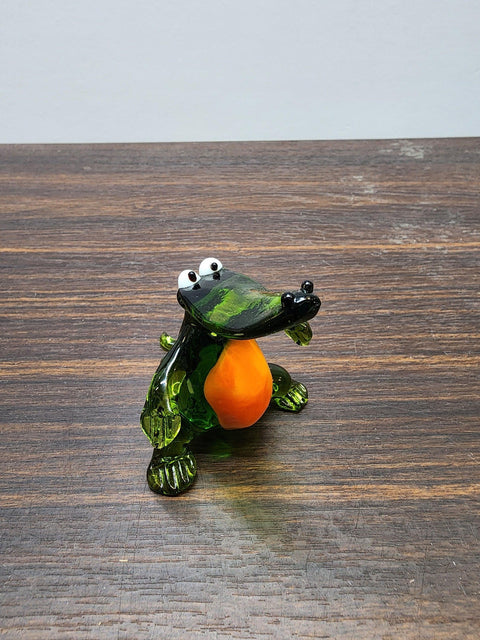 Alligator Glass Animal Figurine