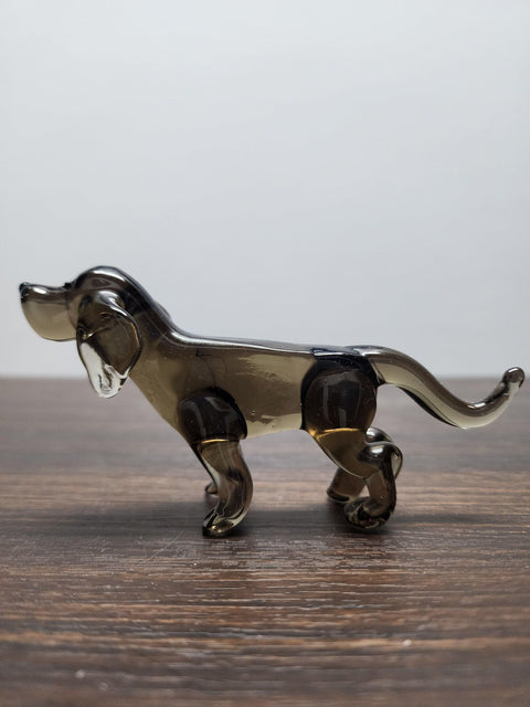Naturally Colored Glass Figurine - Handcrafted - Labrador Design