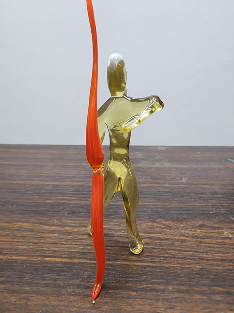 Naturally Colored Glass Figurine - Handcrafted - Hunter Design